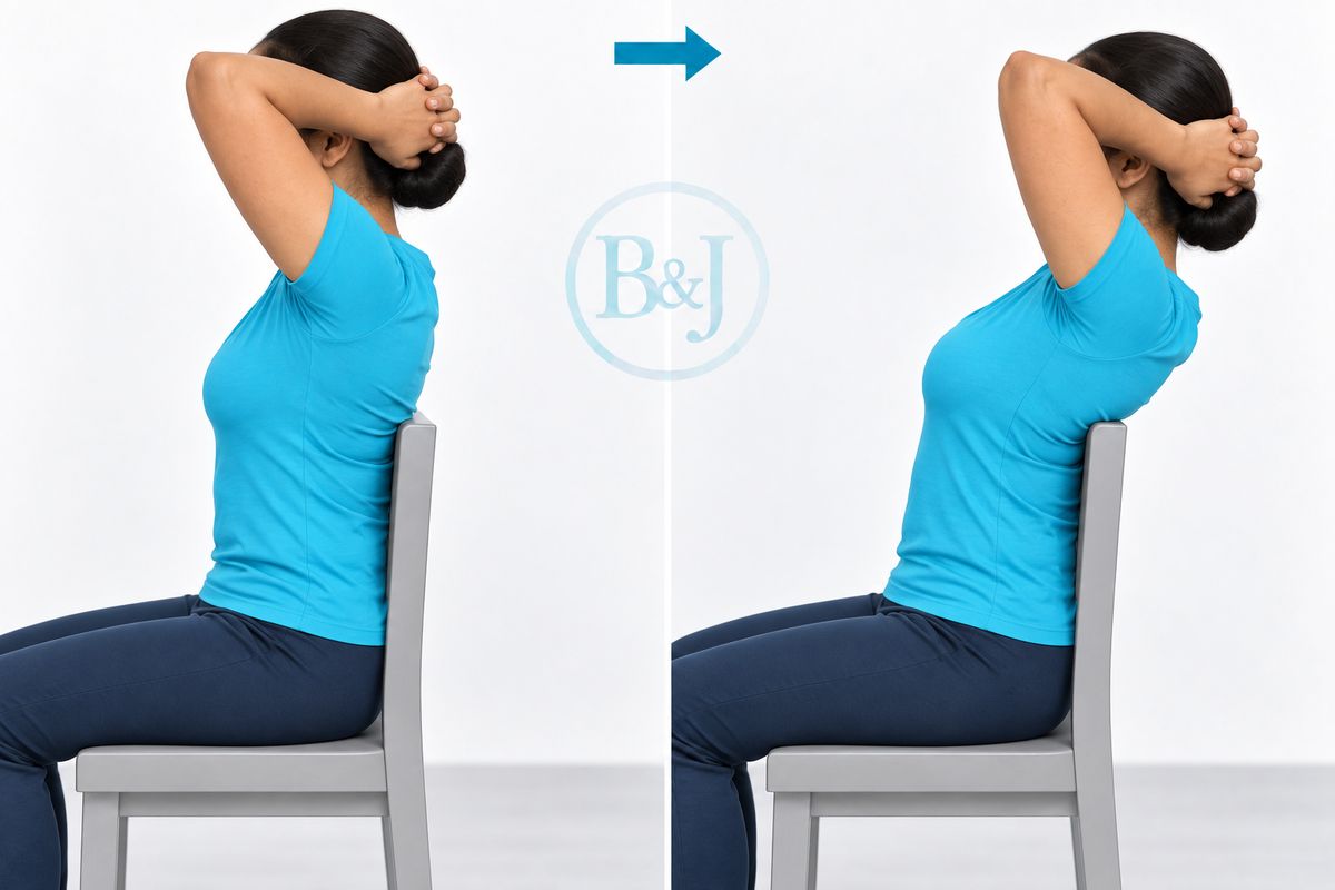 Upper back extension over a chair
